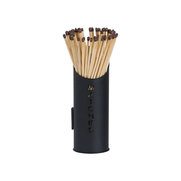 Black Finish Logs and Kindling Buckets & Matchstick Holder - Canwell Interiors Limited - Hills