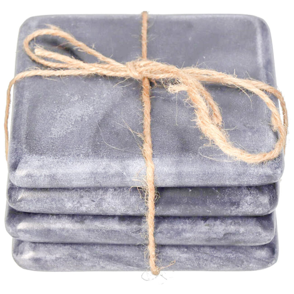 Black Marble Square Coasters Set of 4 - XShowhome Limited - Libra
