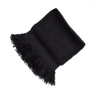 Black Thick Faux Mohair 130x180 - Canwell Interiors Limited - Malini