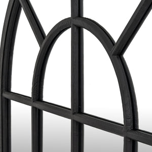 Black Wood Arched Window Mirror - Canwell Interiors Limited - Hills