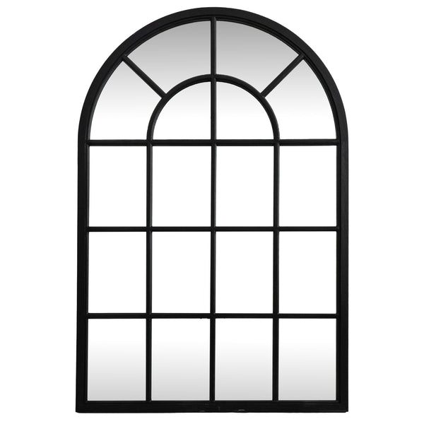 Black Wood Arched Window Mirror - Canwell Interiors Limited - Hills