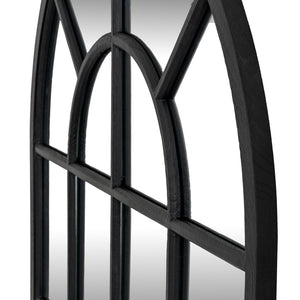Black Wood Arched Window Mirror - Canwell Interiors Limited - Hills