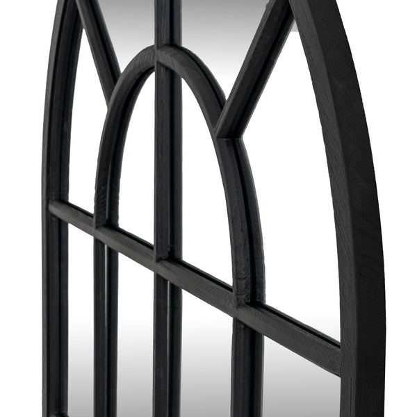 Black Wood Arched Window Mirror - Canwell Interiors Limited - Hills