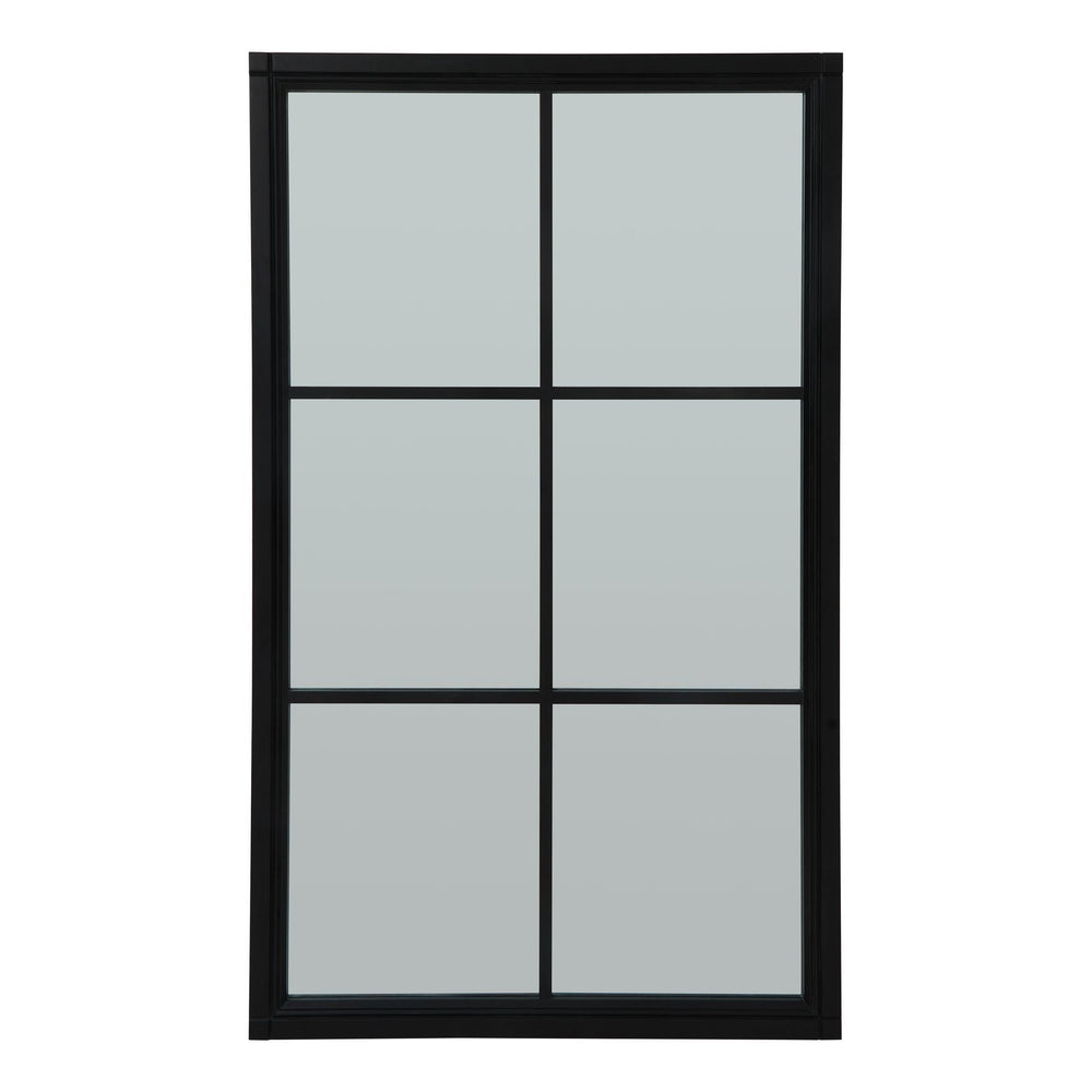 Black Wood Large Window Mirror - Canwell Interiors Limited - Hills