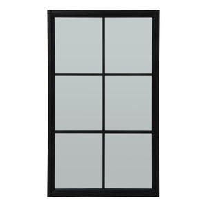 Black Wood Large Window Mirror - Canwell Interiors Limited - Hills