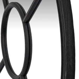 Black Wood Round Window Mirror - Canwell Interiors Limited - Hills