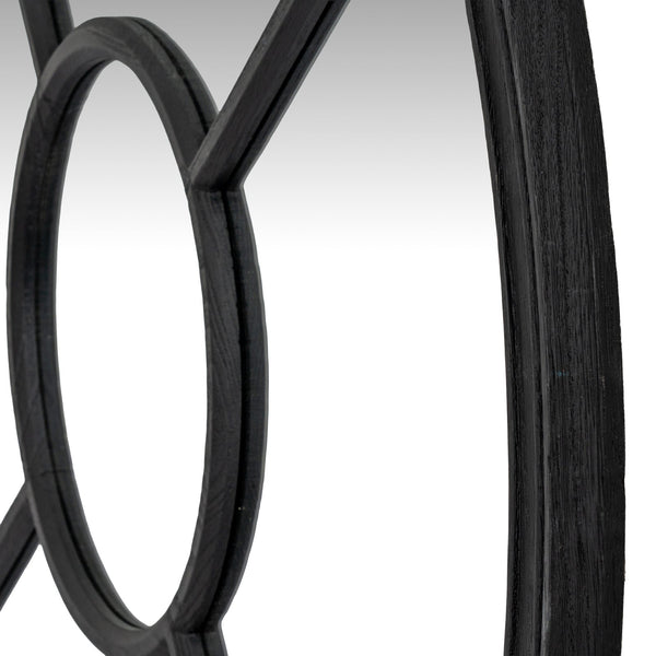 Black Wood Round Window Mirror - Canwell Interiors Limited - Hills