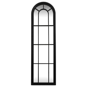 Black Wood Tall Arched Window Mirror - Canwell Interiors Limited - Hills
