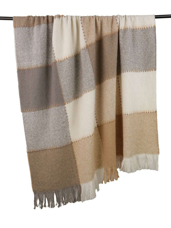 Blanket Stitch Check Throw 130x170 - Canwell Interiors Limited - Malini