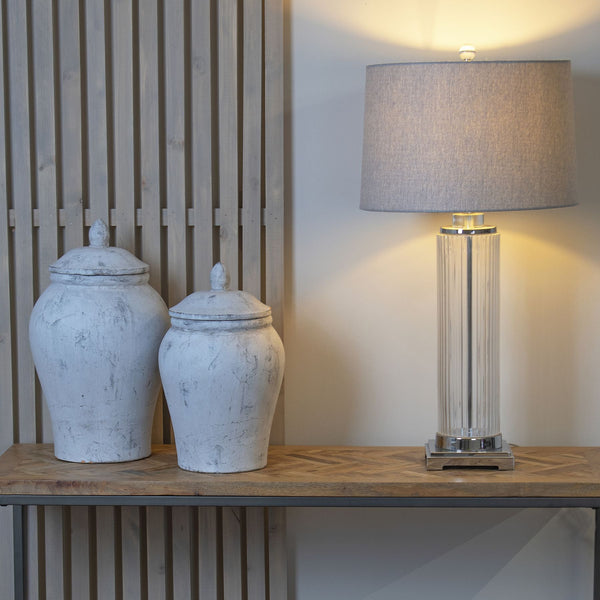 Bloomville Large Stone Ginger Jar - Canwell Interiors Limited - Hills