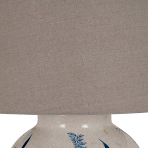 Blue Flora Ceramic Pot Lamp - Canwell Interiors Limited - Hills