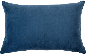Blue Velvet Distressed Cushion 35x55 - Canwell Interiors Limited - Malini