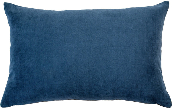 Blue Velvet Distressed Cushion 35x55 - Canwell Interiors Limited - Malini