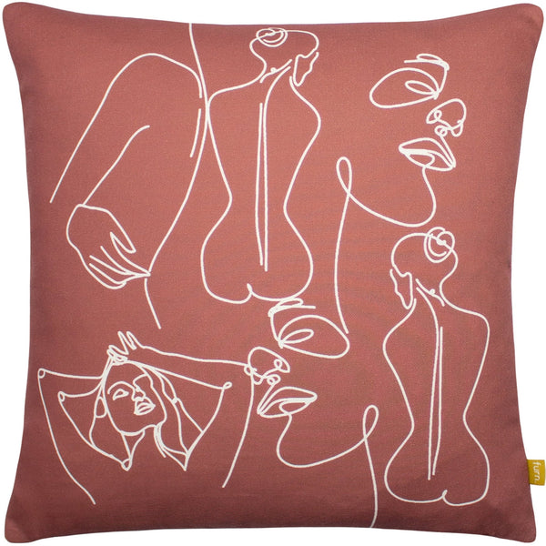 Bodyart 43x43 Feather Filled Cushion Clay Red - Canwell Interiors Limited - Riva