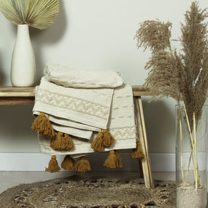 Boho 130x180 Throw Ochre - Canwell Interiors Limited - Riva