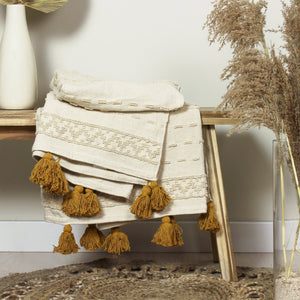Boho 130x180 Throw Ochre - Canwell Interiors Limited - Riva
