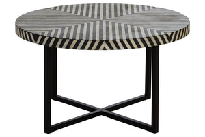 Boho Bone Inlay Coffee Table with Metal Legs - Canwell Interiors Limited - Xshowhome