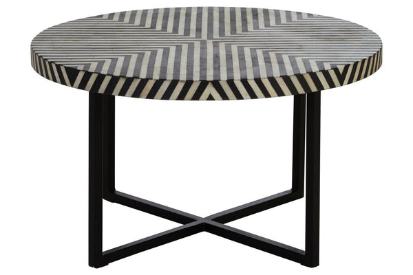 Boho Bone Inlay Coffee Table with Metal Legs - Canwell Interiors Limited - Xshowhome