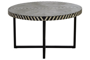 Boho Bone Inlay Coffee Table with Metal Legs - Canwell Interiors Limited - Xshowhome
