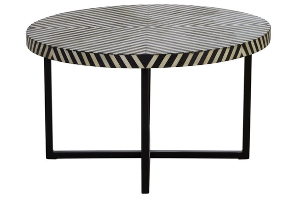 Boho Bone Inlay Coffee Table with Metal Legs - Canwell Interiors Limited - Xshowhome