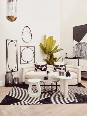 Boho Bone Inlay Coffee Table with Metal Legs - XShowhome Limited - Xshowhome
