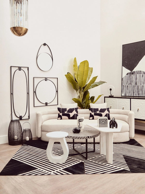 Boho Bone Inlay Coffee Table with Metal Legs - XShowhome Limited - Xshowhome