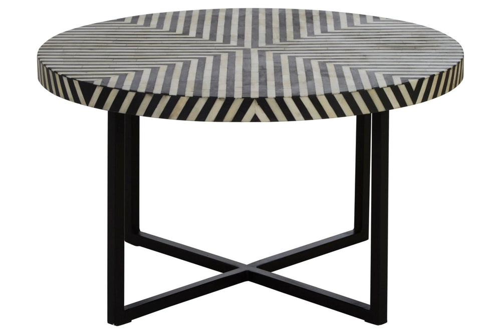 Boho Bone Inlay Coffee Table with Metal Legs - XShowhome Limited - Xshowhome