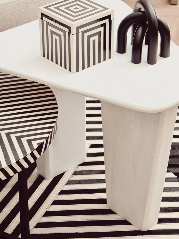 Boho Bone Inlay Coffee Table with Metal Legs - XShowhome Limited - Xshowhome