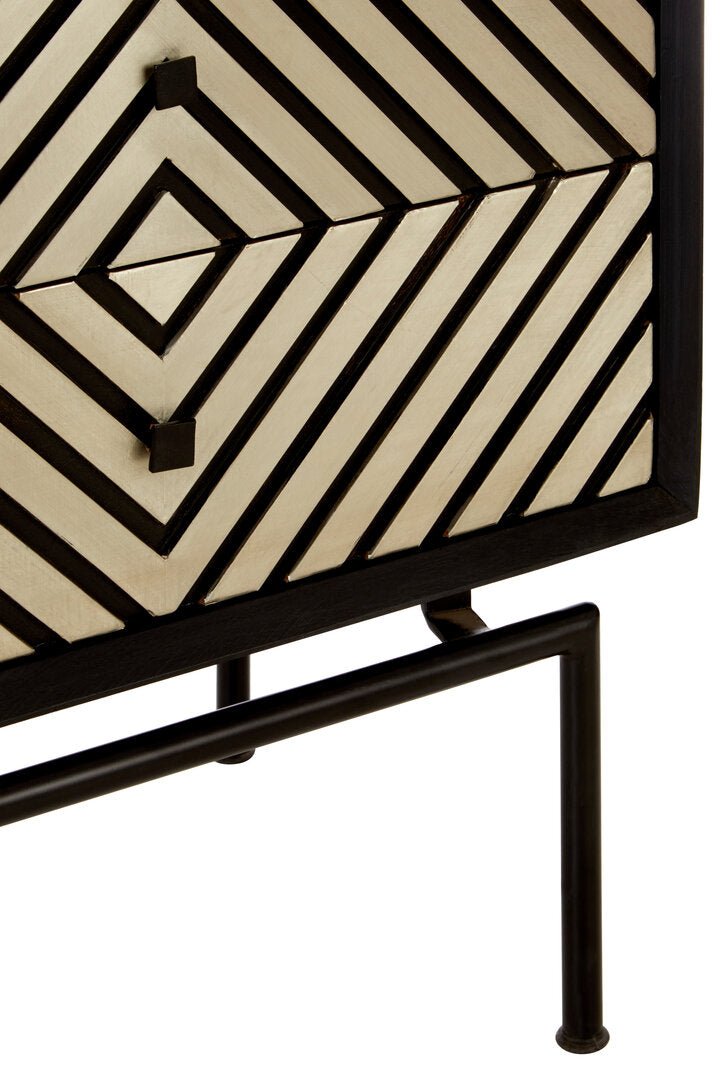 Boho Patterned 5 Drawer Tall Cabinet - Canwell Interiors Limited - Xshowhome