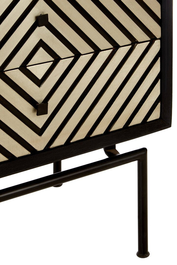 Boho Patterned 5 Drawer Tall Cabinet - Canwell Interiors Limited - Xshowhome