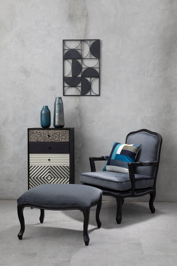 Boho Patterned 5 Drawer Tall Cabinet - Canwell Interiors Limited - Xshowhome