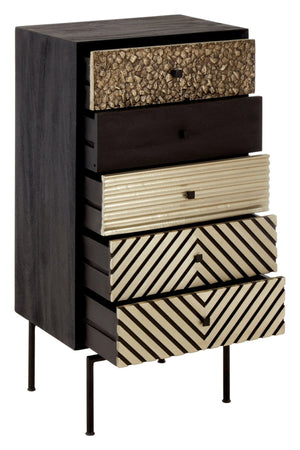 Boho Patterned 5 Drawer Tall Cabinet - XShowhome Limited - Xshowhome