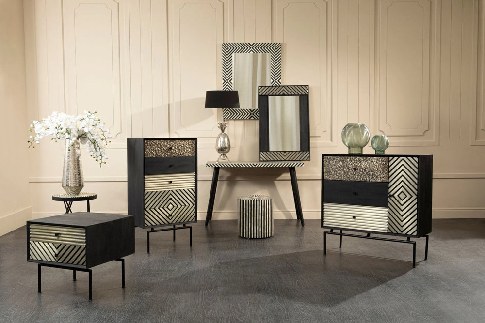 Boho Patterned 5 Drawer Tall Cabinet - XShowhome Limited - Xshowhome