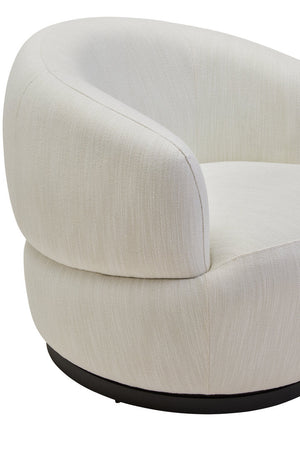 Bordo Textured Cream Curved Swivel Chair - Canwell Interiors Limited - Xshowhome
