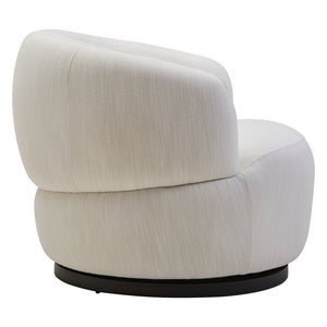 Bordo Textured Cream Curved Swivel Chair - Canwell Interiors Limited - Xshowhome