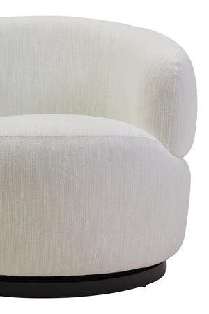 Bordo Textured Cream Curved Swivel Chair - Canwell Interiors Limited - Xshowhome