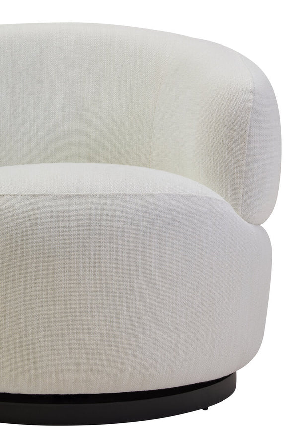 Bordo Textured Cream Curved Swivel Chair - Canwell Interiors Limited - Xshowhome