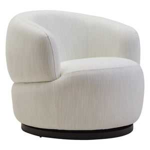 Bordo Textured Cream Curved Swivel Chair - Canwell Interiors Limited - Xshowhome