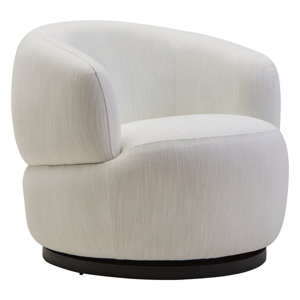 Bordo Textured Cream Curved Swivel Chair - Canwell Interiors Limited - Xshowhome