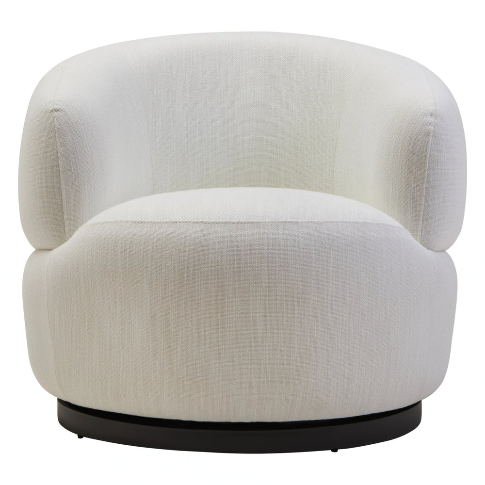 Bordo Textured Cream Curved Swivel Chair - XShowhome Limited - Xshowhome