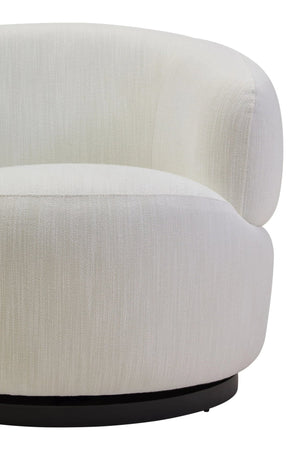 Bordo Textured Cream Curved Swivel Chair - XShowhome Limited - Xshowhome