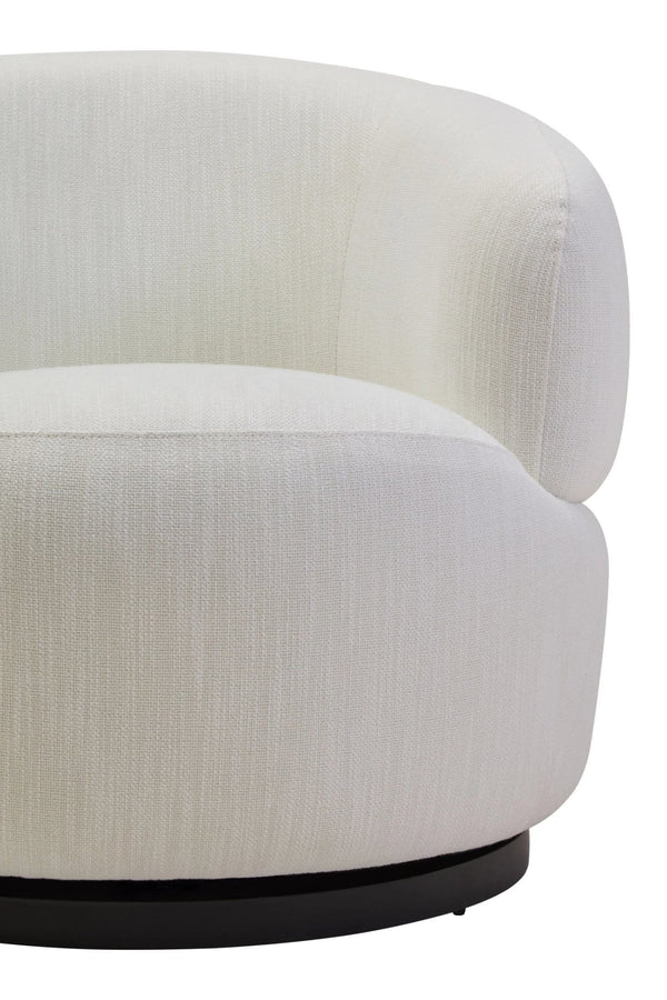 Bordo Textured Cream Curved Swivel Chair - XShowhome Limited - Xshowhome