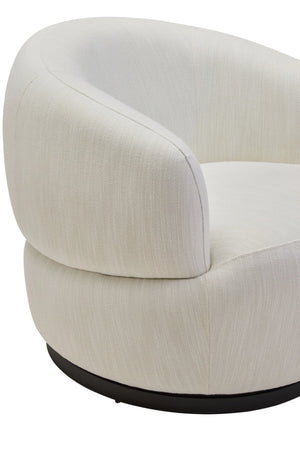 Bordo Textured Cream Curved Swivel Chair - XShowhome Limited - Xshowhome