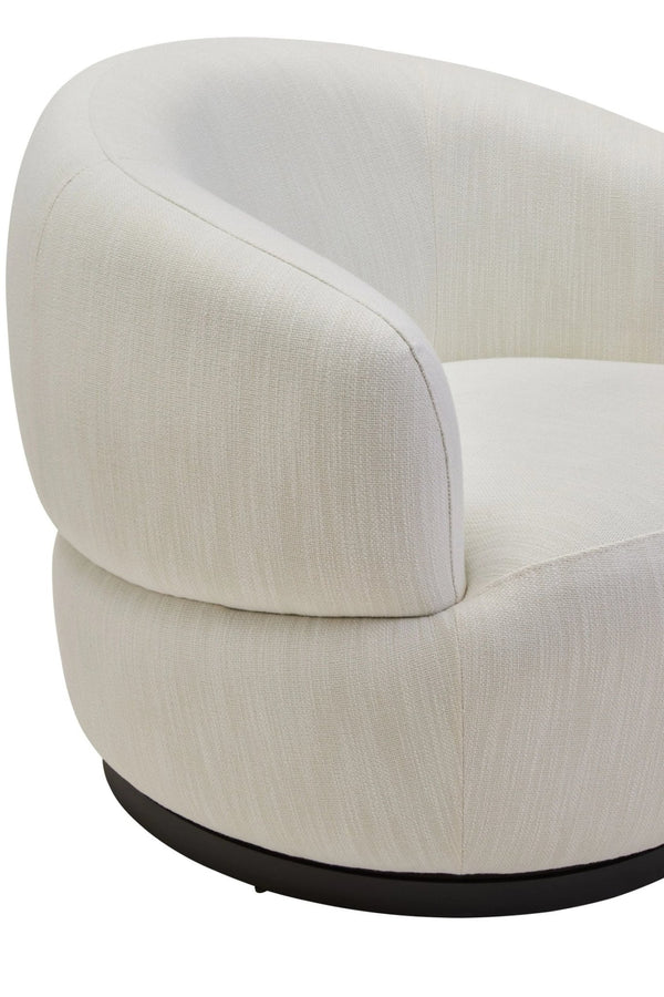 Bordo Textured Cream Curved Swivel Chair - XShowhome Limited - Xshowhome