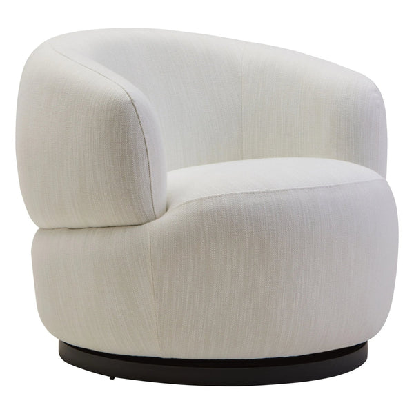 Bordo Textured Cream Curved Swivel Chair - XShowhome Limited - Xshowhome