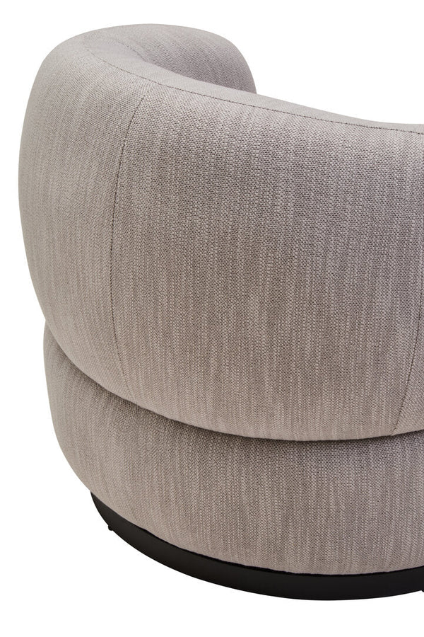 Bordo Textured Grey Curved Swivel Chair - Canwell Interiors Limited - Xshowhome