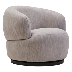 Bordo Textured Grey Curved Swivel Chair - Canwell Interiors Limited - Xshowhome
