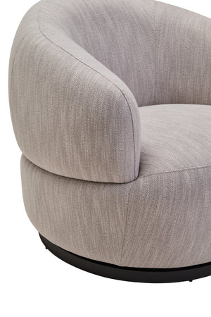 Bordo Textured Grey Curved Swivel Chair - Canwell Interiors Limited - Xshowhome