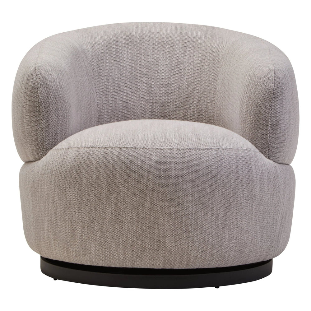 Bordo Textured Grey Curved Swivel Chair - XShowhome Limited - Xshowhome