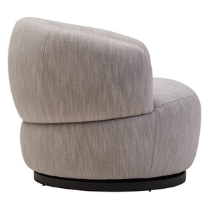Bordo Textured Grey Curved Swivel Chair - XShowhome Limited - Xshowhome